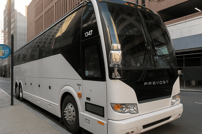 a Charter Bus Rental Euless coach bus